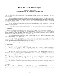 SIGPLAN FY '05 Annual Report