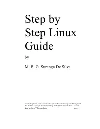 Step by Step Linux Guide By