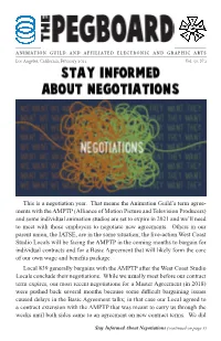 This Is a Negotiation Year. That Means the Animation