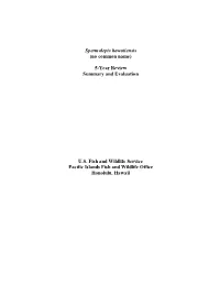 5-Year Review Summary and Evaluation