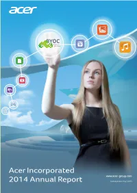 Acer Incorporated 2014 Annual Report 1