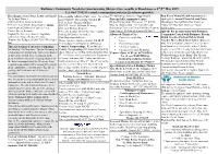 Community Newsletter 5Th