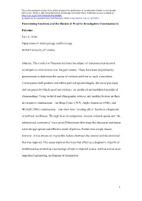 Determining Emotions and the Burden of Proof in Investigative