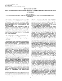 Envisage Repurposing Ivermectin for SARS-COV-2
