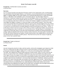 Mentor Text Excerpts, Lesson #8 Excerpt From: the Blind Side