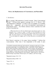 Moore, the Diaphanousness of Consciousness, and Physicalism
