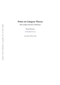 Notes on Category Theory