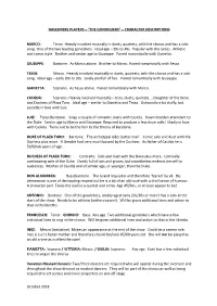 “The Gondoliers” – Character Descriptions Marco