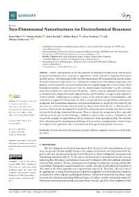Two-Dimensional Nanostructures for Electrochemical Biosensor