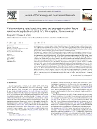 Video Monitoring Reveals Pulsating Vents and Propagation Path of Fissure Eruption During the March 2011 Pu'u