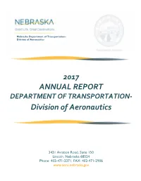 2017 ANNUAL REPORT Division of Aeronautics