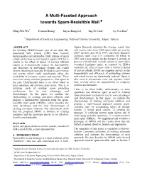 A Multi-Faceted Approach Towards Spam-Resistible Mail ♣