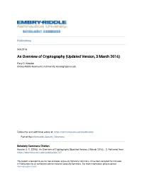 An Overview of Cryptography (Updated Version, 3 March 2016)