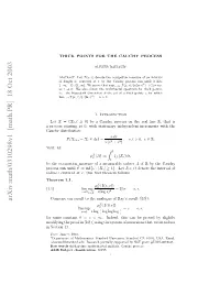 Arxiv:Math/0310298V1 [Math.PR] 18 Oct 2003 Radius 11 Lim (1.1) 1.1