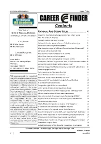 Contents Chief Editor : ATIONAL ND OCIAL SSUES