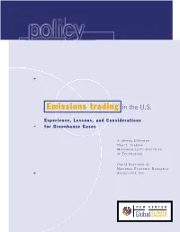 Emissions Trading in the US