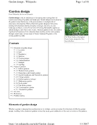 Garden Design - Wikipedia Page 1 of 10