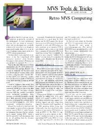 MVS Tools & Tricks