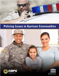 Policing Issues in Garrison Communities
