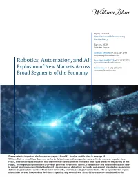 Robotics, Automation, and AI: Rsparenblek@Williamblair.Com