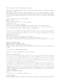 Short Stories of Various Types, by Various, the Project Gutenberg Ebook, Short Stories of Various Types, by Various, Edited by Laura F