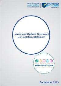 Southend Issues and Options Consultation Report
