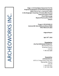 Stages 1-3 Archaeological Assessment Of