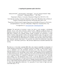 A Topological Quantum Optics Interface