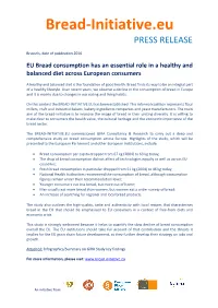 Bread-Initiative.Eu PRESS RELEASE