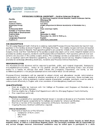 Cardiac Sciences Program St