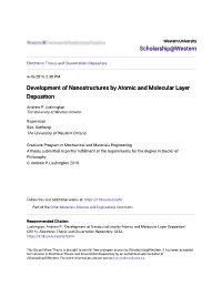Development of Nanostructures by Atomic and Molecular Layer Deposition