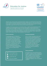 Education for Justice Supporting the Integration of Crime Prevention and the Rule of Law Into All Levels of Education