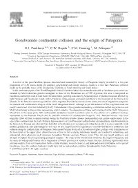 Gondwanide Continental Collision and the Origin of Patagonia ⁎ R.J