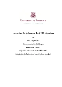 Increasing the Volume on Post-9/11 Literature