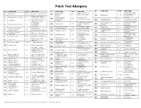 Patch Test Allergens