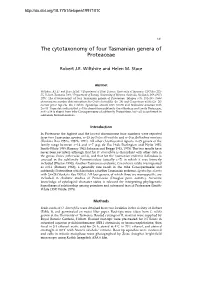 The Cytotaxonomy of Four Tasmanian Genera of Proteaceae