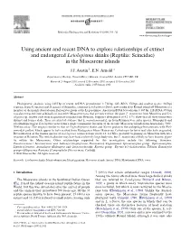 Using Ancient and Recent DNA to Explore Relationships of Extinct and Endangered Leiolopisma Skinks (Reptilia: Scincidae) in the Mascarene Islands