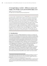 A Changed Labour Market – Effects on Prices and Wages, the Phillips Curve and the Beveridge Curve