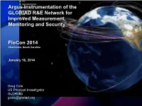 Argus Instrumentation of the GLORIAD R&E Network for Improved