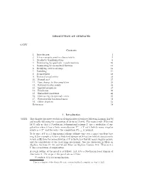 RESOLUTION of SURFACES 0ADW Contents 1. Introduction 1 2. a Trace
