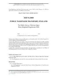 The Public Service Vehicles (Open Data) (England) Regulations 2020 No