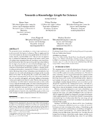 Towards a Knowledge Graph for Science
