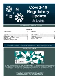 Covid-19 Regulatory Update 03Jun2020