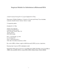 Empirical Models for Substitution in Ribosomal RNA