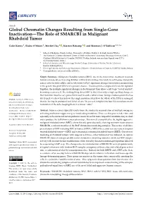 Global Chromatin Changes Resulting from Single-Gene Inactivation—The Role of SMARCB1 in Malignant Rhabdoid Tumor