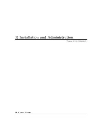 R Installation and Administration Version 3.3.1 (2016-06-21)