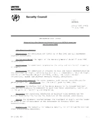 Security Council Distr