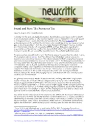 Sound and Fury: the Resources Tax