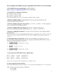 Specification of Srgb