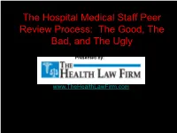 The Peer Review Process-The Good Bad and Ugly